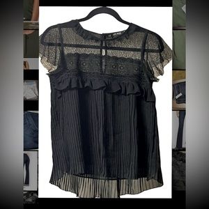 Zara Basic Collection Black Lace Blouse (XS)